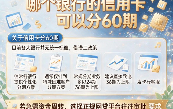 哪个银行的信用卡可以分60期,陈列五个靠谱借钱的网贷app