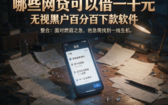 哪些网贷可以借一千元,整合五个无视黑户百分百下款软件