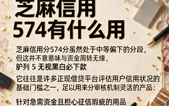 芝麻信用574有什么用，胪列5个无视黑白必下款的网贷软件