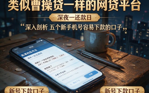 类似曹操贷一样的网贷平台,深入剖析五个新手机号容易下款的口子
