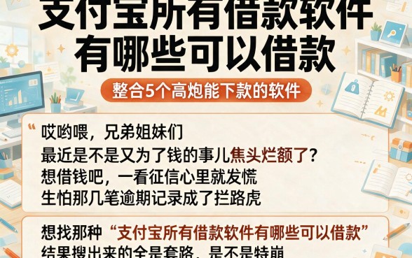 支付宝所有借款软件有哪些可以借款,整合5个高炮能下款的软件