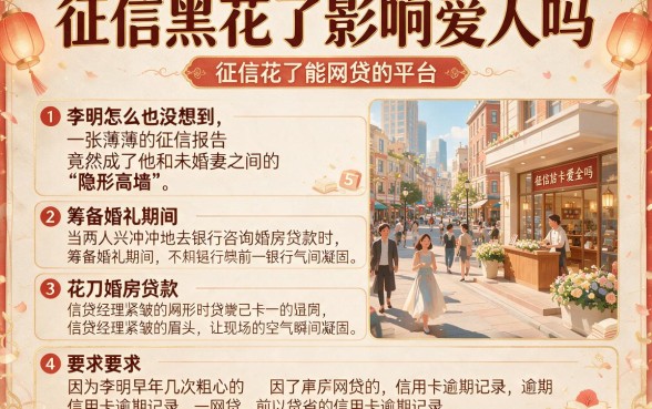 征信黑花了影响爱人吗,详尽说明5个征信花了能网贷的平台