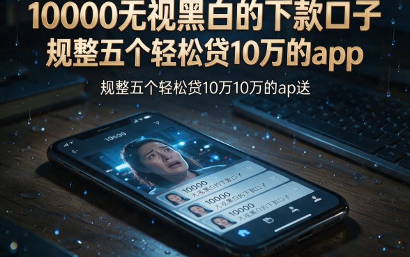 10000无视黑白的下款口子,规整五个轻松贷10万的app