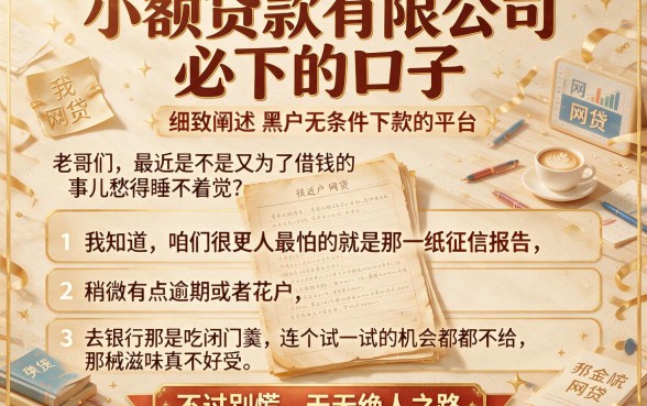 小额贷款有限公司必下的口子,细致阐述五个黑户无条件下款的平台