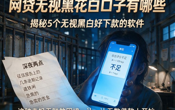 网贷无视黑花白口子有哪些，揭秘5个无视黑白好下款的软件