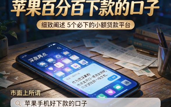 苹果百分百下款的口子，细致阐述5个必下的小额贷款平台