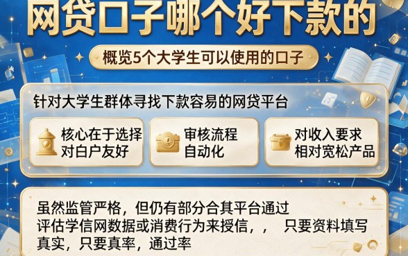 网贷口子哪个好下款的,概览5个大学生可以使用的口子