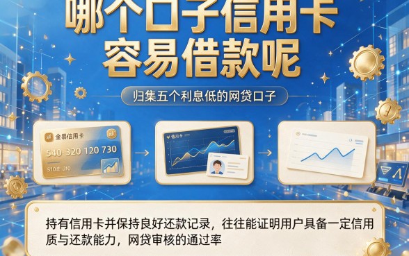 哪个口子信用卡容易借款呢，归集五个利息低的网贷口子