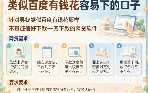 类似百度有钱花容易下的口子,罗列五个不查征信好下款的网贷软件