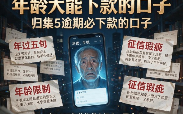 年龄大能下款的口子,归集5个逾期必下款的口子