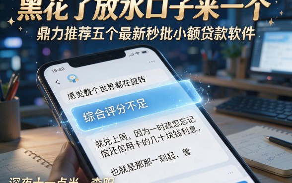 黑花了放水口子来一个,鼎力推荐五个最新秒批小额贷款软件