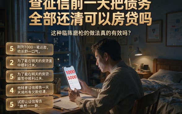 查征信前一天把债务全部还清可以房贷吗,胪列5个1000至5000的小额贷款平台
