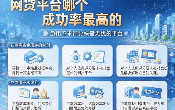 网贷平台哪个成功率最高的，枚举5个急用不求评分快借无忧的平台