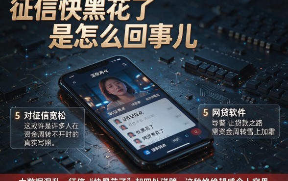 征信快黑花了是怎么回事儿,汇总5个对征信宽松的网贷软件