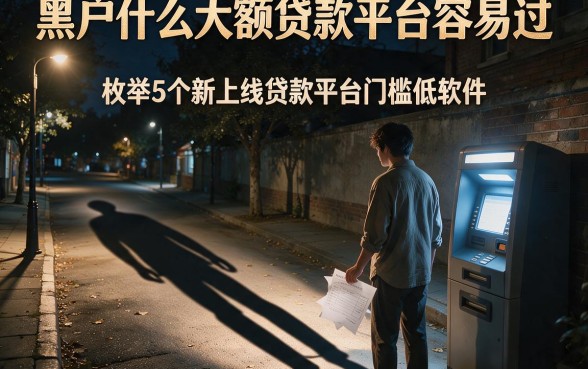 黑户什么大额贷款平台容易过,枚举5个新上线贷款平台门槛低软件