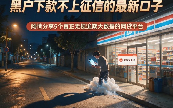 黑户下款不上征信的最新口子,倾情分享5个真正无视逾期大数据的网贷平台