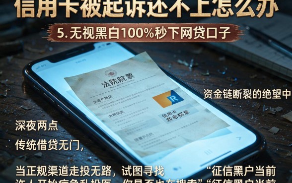 信用卡被起诉还不上怎么办,整合5个无视黑白100%秒下网贷口子