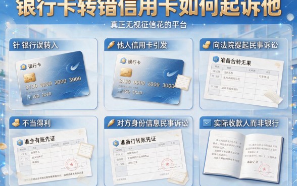 银行卡转错信用卡如何起诉他,陈列五个真正无视征信花的平台