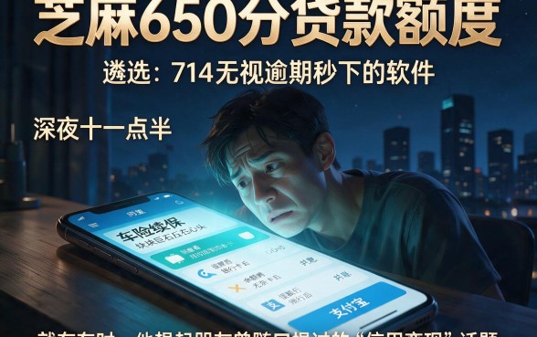 芝麻650分贷款额度,遴选5个714无视逾期秒下的软件