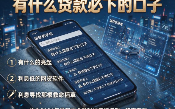 有什么贷款必下的口子，详细阐述五个利息低的网贷软件