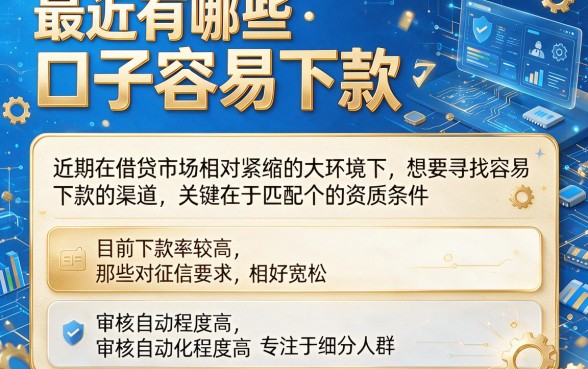 最近有哪些口子容易下款,细致阐述5个门槛低易下款口子