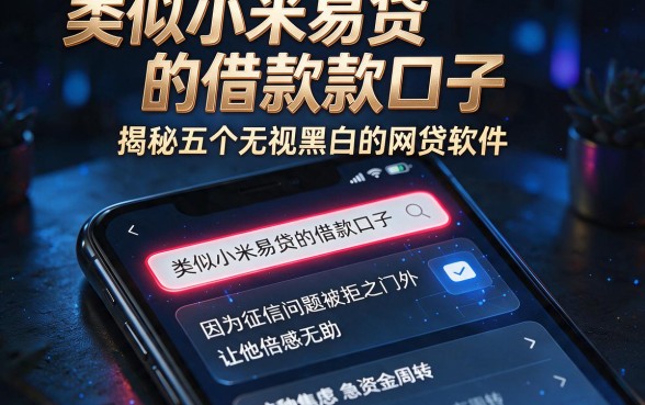 类似小米易贷的借款口子,揭秘五个无视黑白的网贷软件