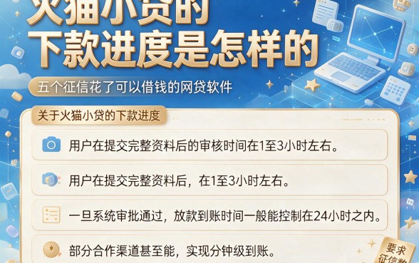 火猫小贷的下款进度是怎样的,深入剖析五个征信花了可以借钱的网贷软件