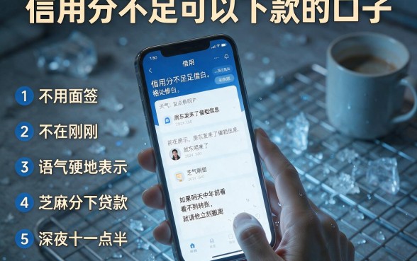 信用分不足可以下款的口子,条列五个不用面签和芝麻分的贷款平台