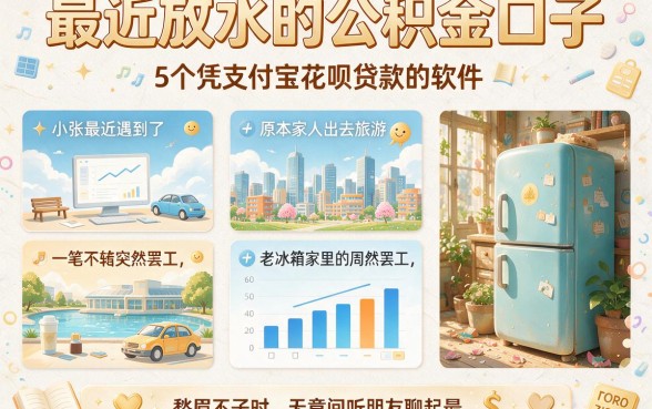 最近放水的公积金口子,细致阐述5个凭支付宝花呗贷款的软件
