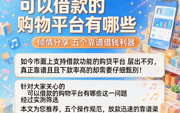 可以借款的购物平台有哪些,倾情分享五个靠谱借钱利器
