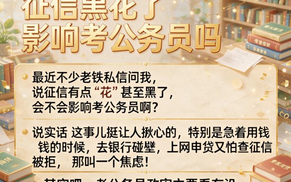 征信黑花了影响考公务员吗，枚举5个靠谱的借款平台