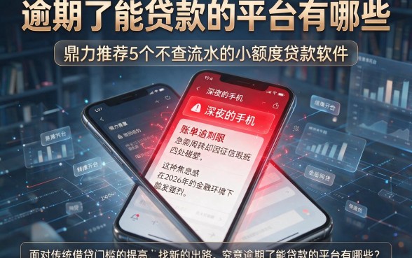 逾期了能贷款的平台有哪些,鼎力推荐5个不查流水的小额度贷款软件