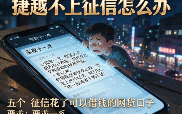捷越不上征信怎么办,详细阐述五个征信花了可以借钱的网贷口子