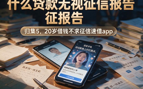 什么贷款无视征信报告,归集5个20岁借钱不求征信速借app