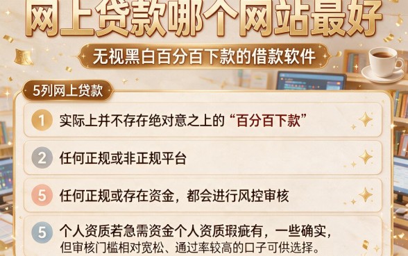 网上贷款哪个网站最好，胪列5个无视黑白百分百下款的借款软件