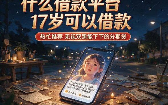 什么借款平台17岁可以借款,热忱推荐五个无视双黑能下的分期贷