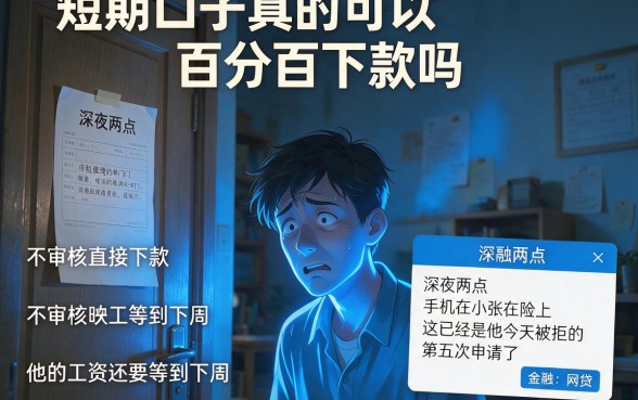 短期口子真的可以百分百下款吗,概括五个不审核直接下款的口子