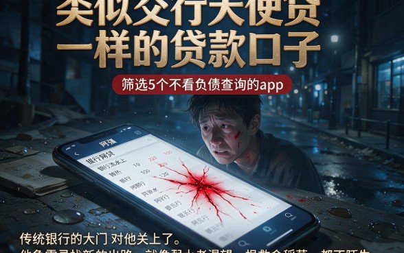 类似交行天使贷一样的贷款口子,筛选5个不看负债查询的app