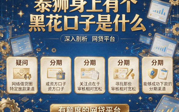 泰狮身上有个黑花口子是什么,深入剖析五个分期有额度的网贷平台