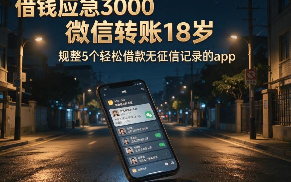 借钱应急3000微信转账18岁,规整5个轻松借款无征信记录的app