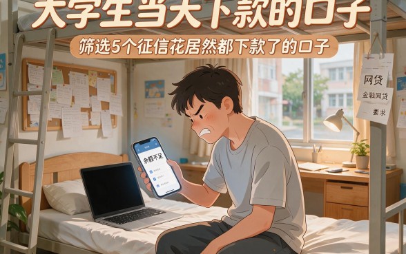 大学生当天下款的口子,筛选5个征信花居然都下款了的口子