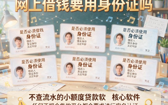 网上借钱要用身份证吗，详尽说明五个不查流水的小额度贷款软件