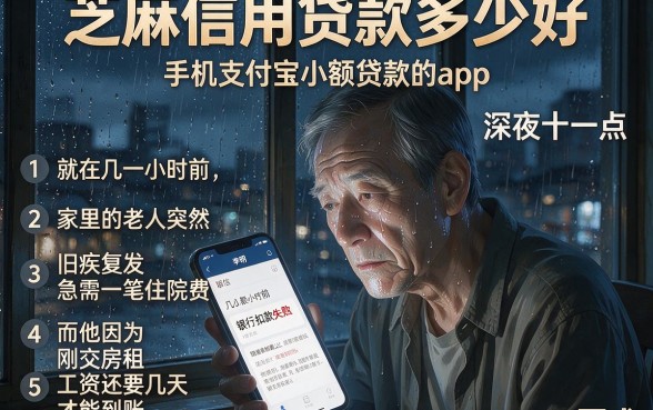 芝麻信用贷款多少好,条列五个手机支付宝小额贷款的app