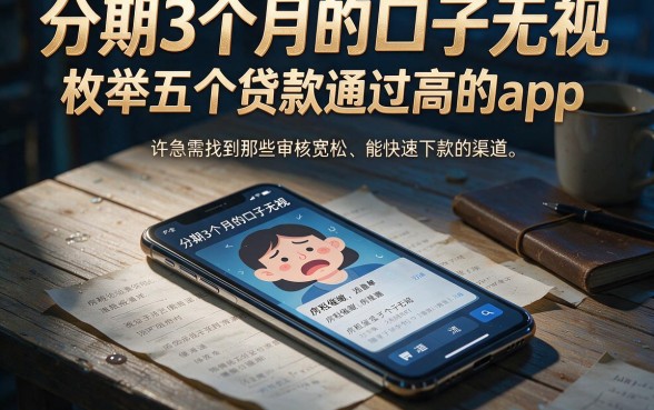 分期3个月的口子无视,枚举五个贷款通过高的app