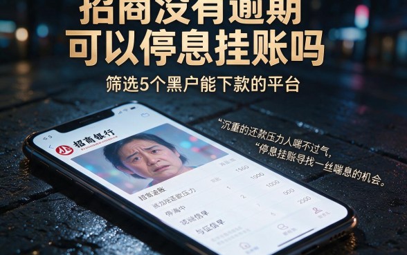 招商没有逾期可以停息挂账吗,筛选5个黑户能下款的平台