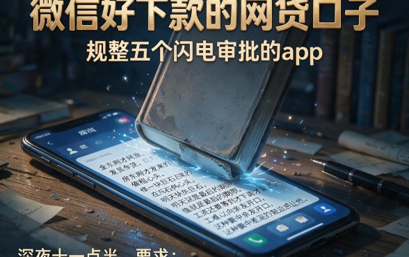 微信好下款的网贷口子,规整五个闪电审批的app