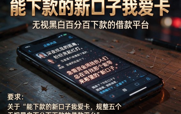 能下款的新口子我爱卡,规整五个无视黑白百分百下款的借款平台