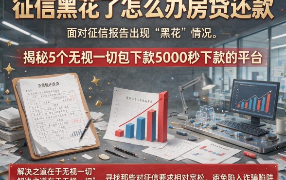征信黑花了怎么办房贷还款，揭秘5个无视一切包下款5000秒下款的平台