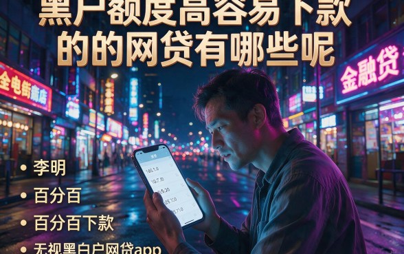 黑户额度高容易下款的网贷有哪些呢,陈列五个百分百下款无视黑白户网贷app