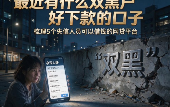 最近有什么双黑户好下款的口子,梳理5个失信人员可以借钱的网贷平台